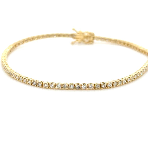 1.15 Carat Diamond Tennis Bracelet 18K Yellow Gold