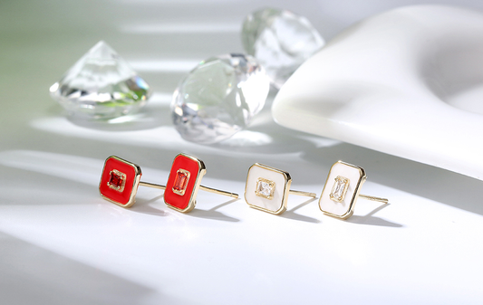 Colour Earrings Studs